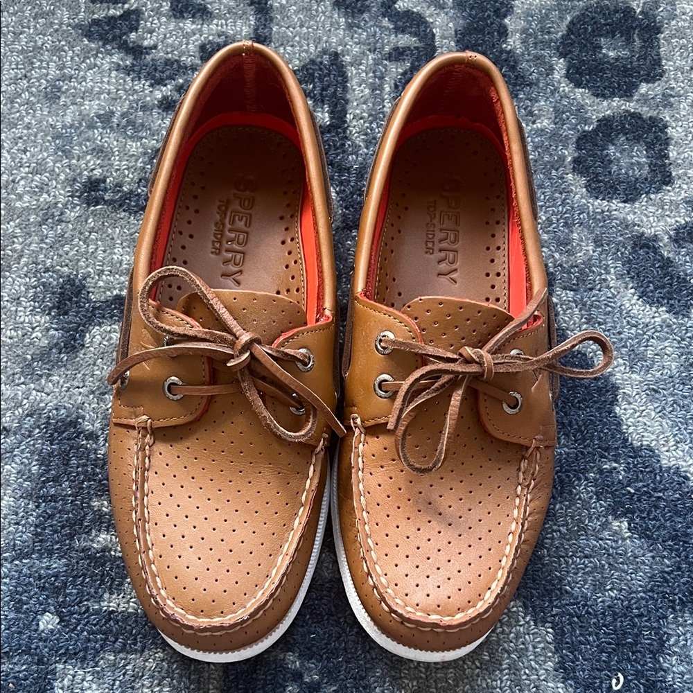 Sperry Men's Tan Leather Boat Shoes size 8